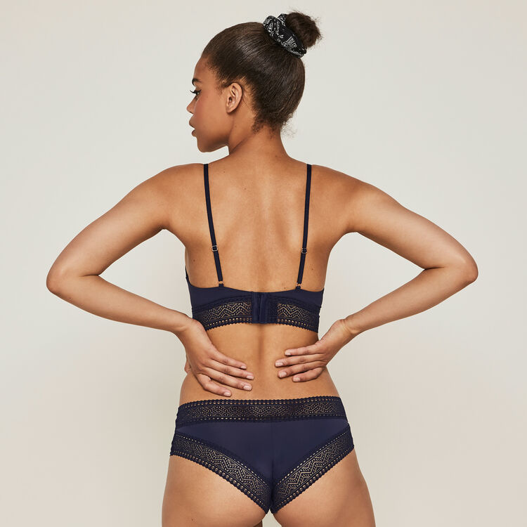 Peachiliz micro/lace figure-enhancing bra Peachiliz micro/lace figure-enhancing bra;