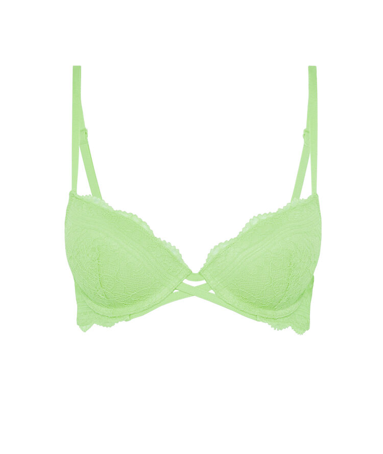 Everydayiz push-up lace bra green.