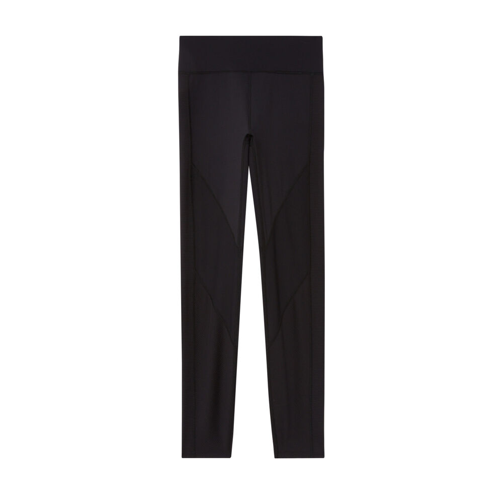 Plain sports leggings - black black.