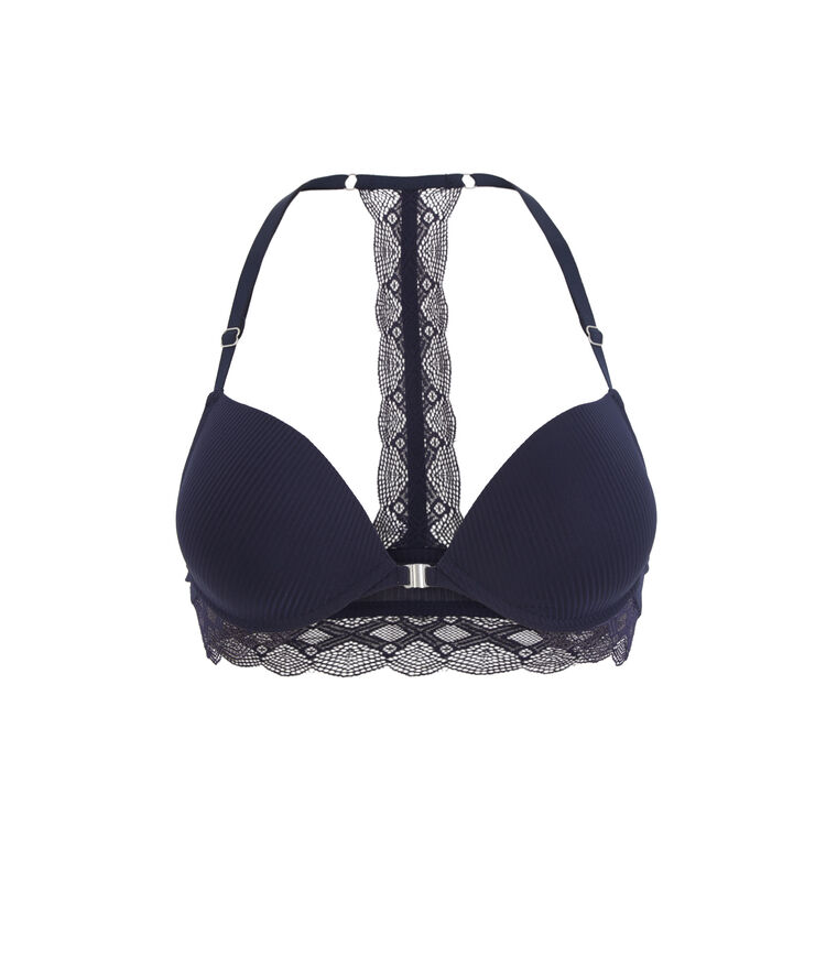 Monoskiz navy blue push-up bra blue.