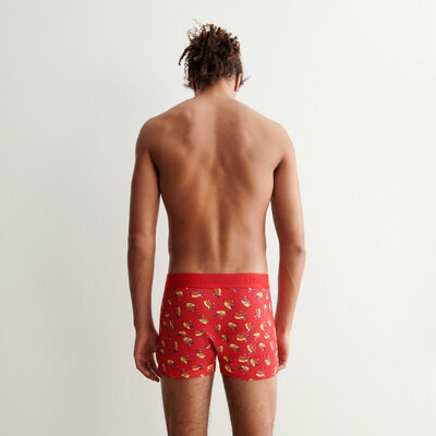 hot dog pattern boxers - red;