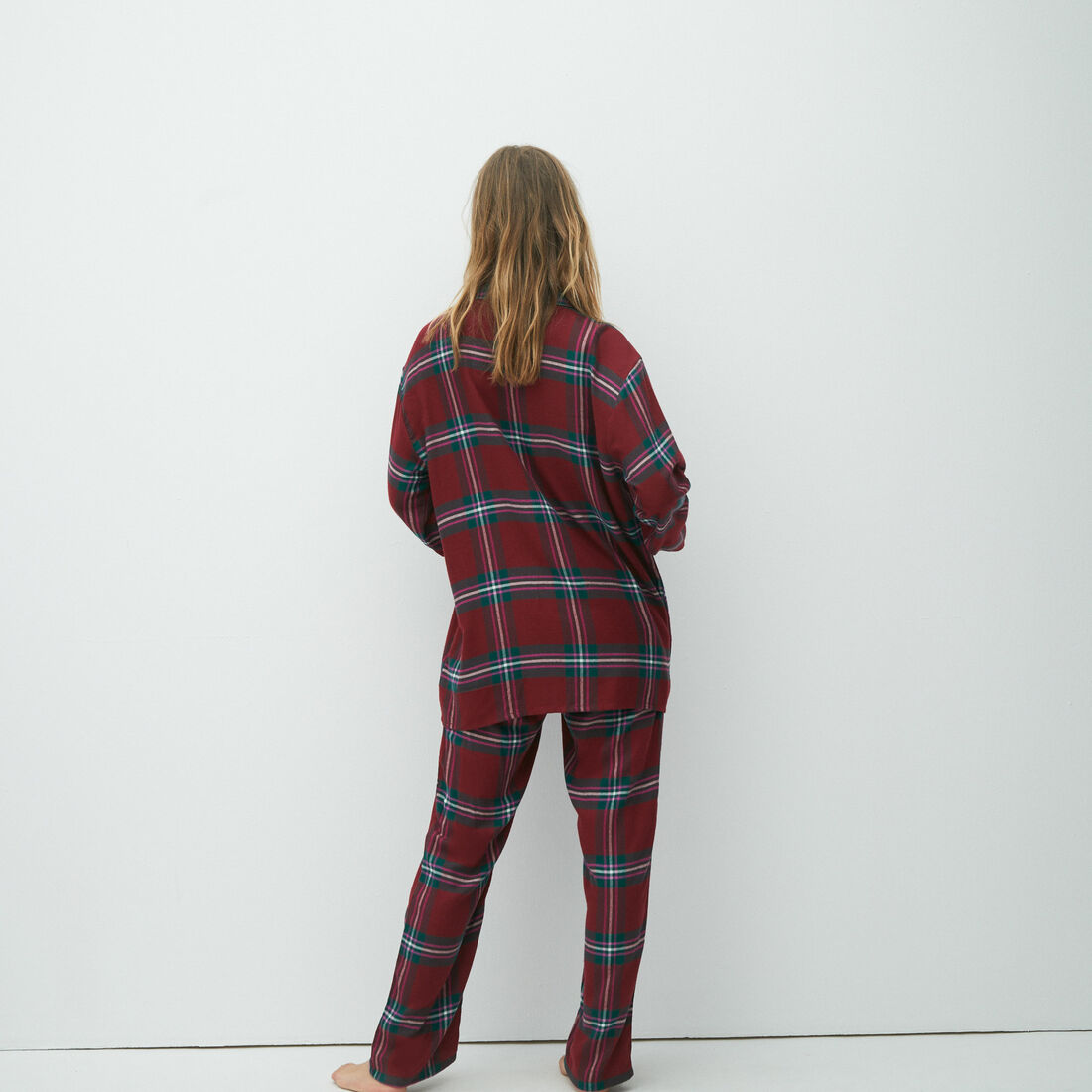 unisex plaid flannel pyjama bottoms;
