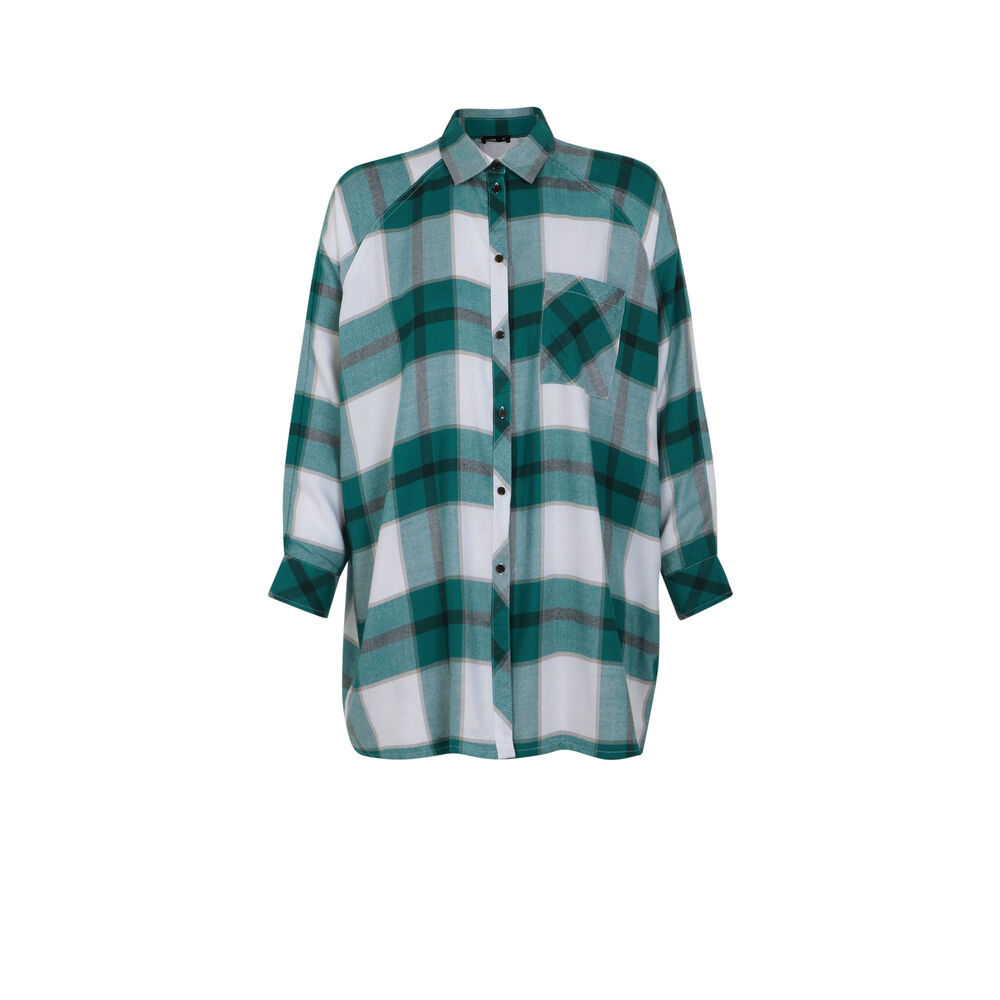 Checked tunic - green green.