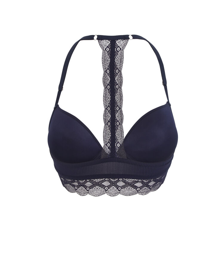 Monoskiz navy blue push-up bra blue.