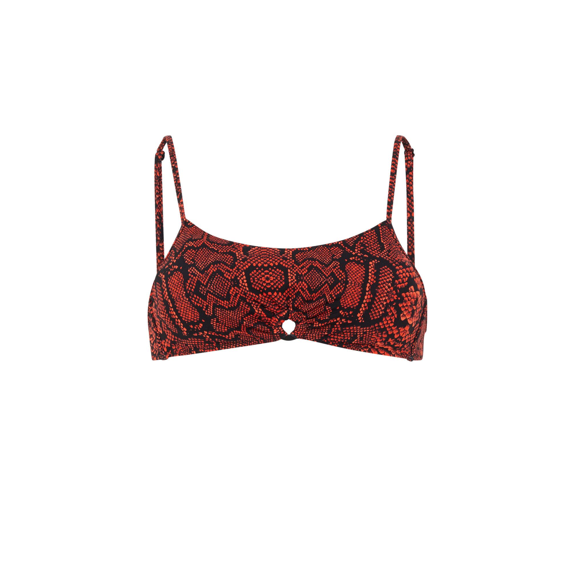 red bralette top