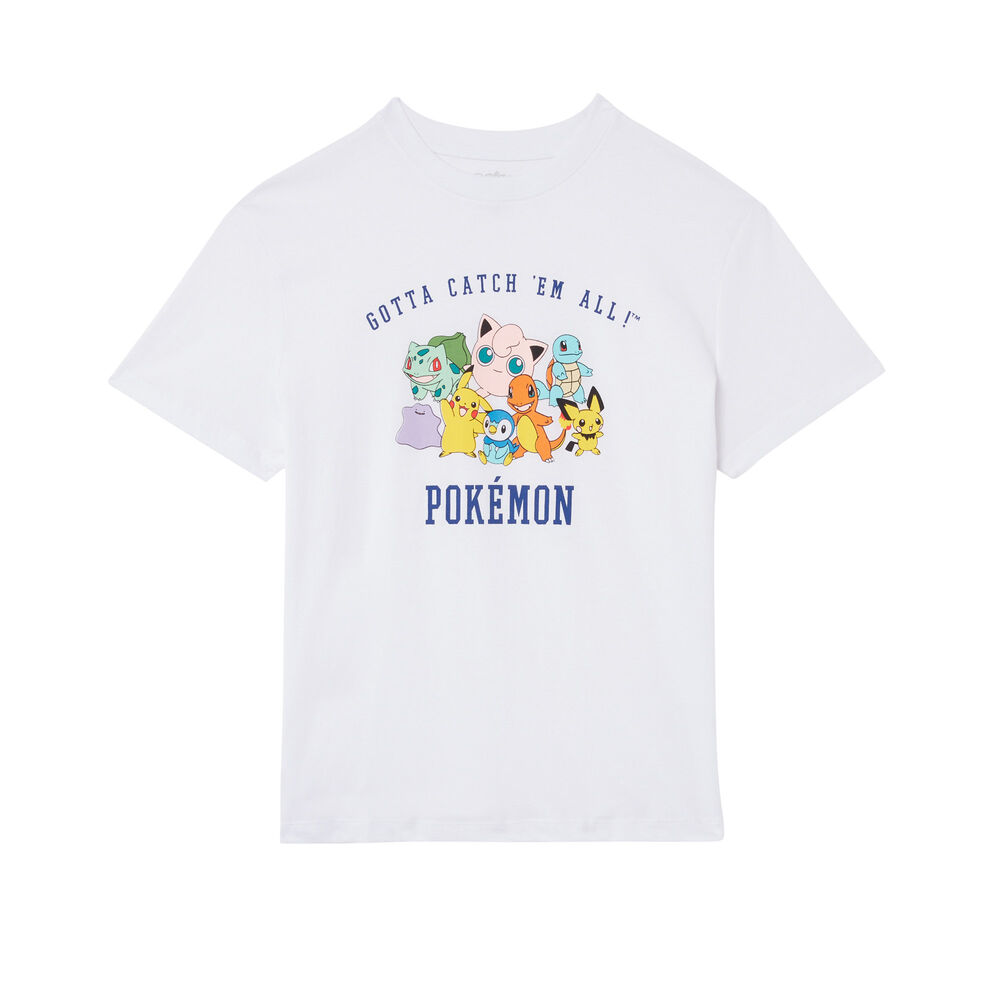 Top w pokémony — kolor biały biały.