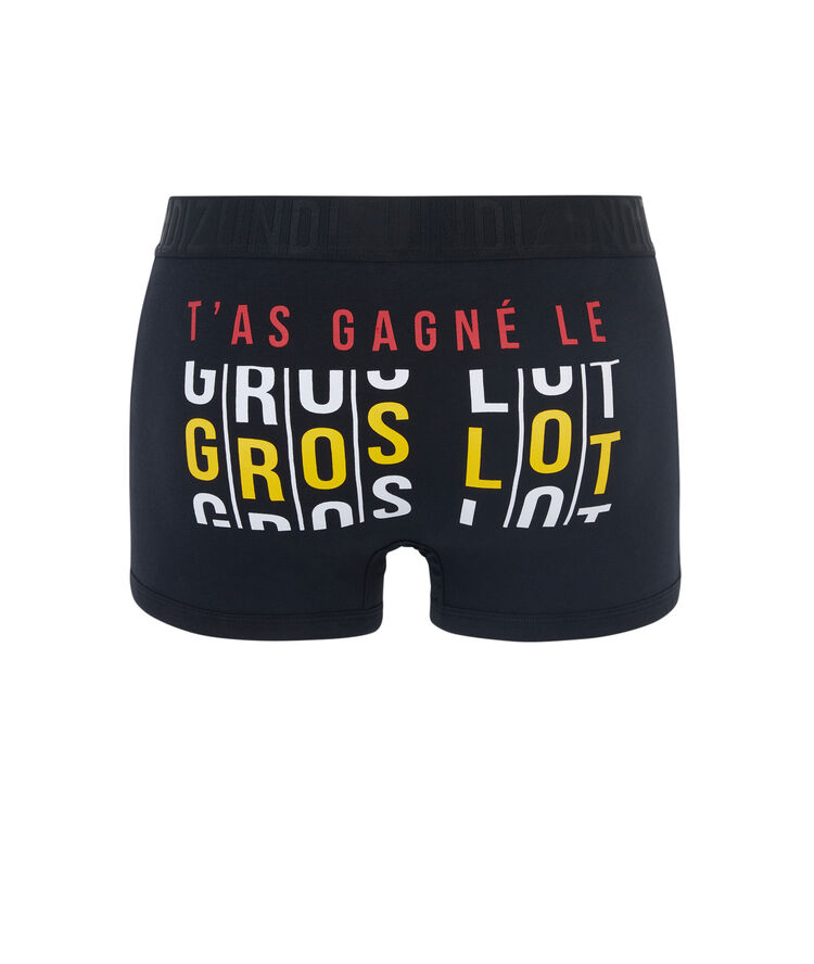 Jackpotiz microfibre slogan boxer shorts black.