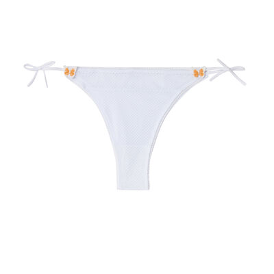 tie-side tanga briefs with butterflies - white;