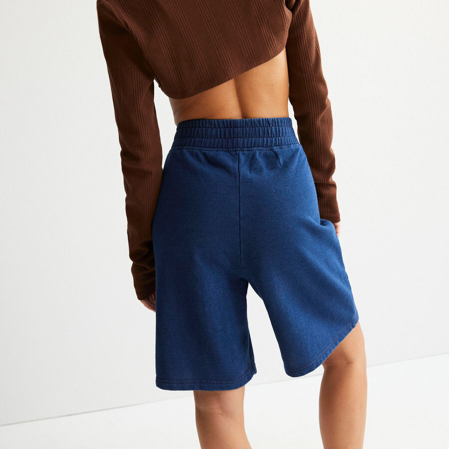 shorts with openwork hips - blue;