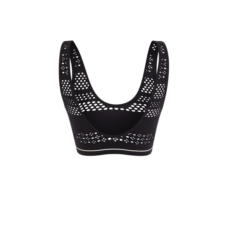 Francisportiz wireless perforated bra black.
