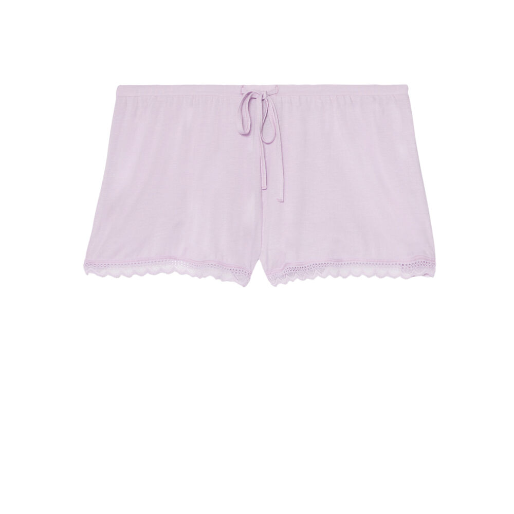 Plain jersey shorts - lilac purple.