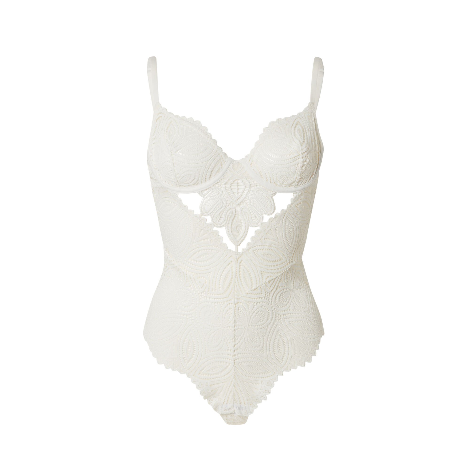 white balconette bodysuit