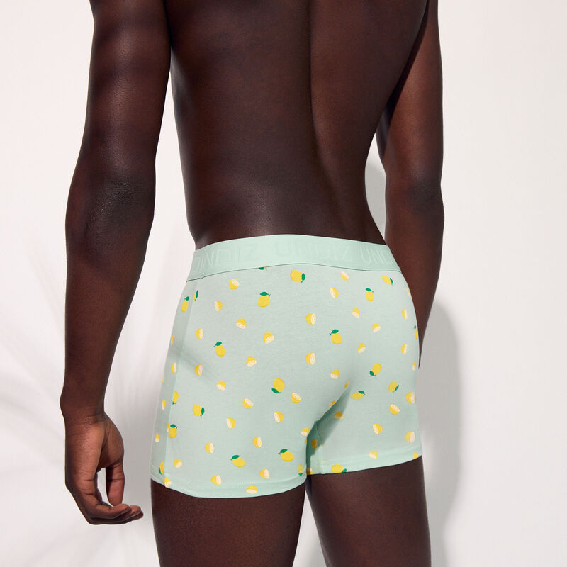 lemon-patterned cotton boxers;
