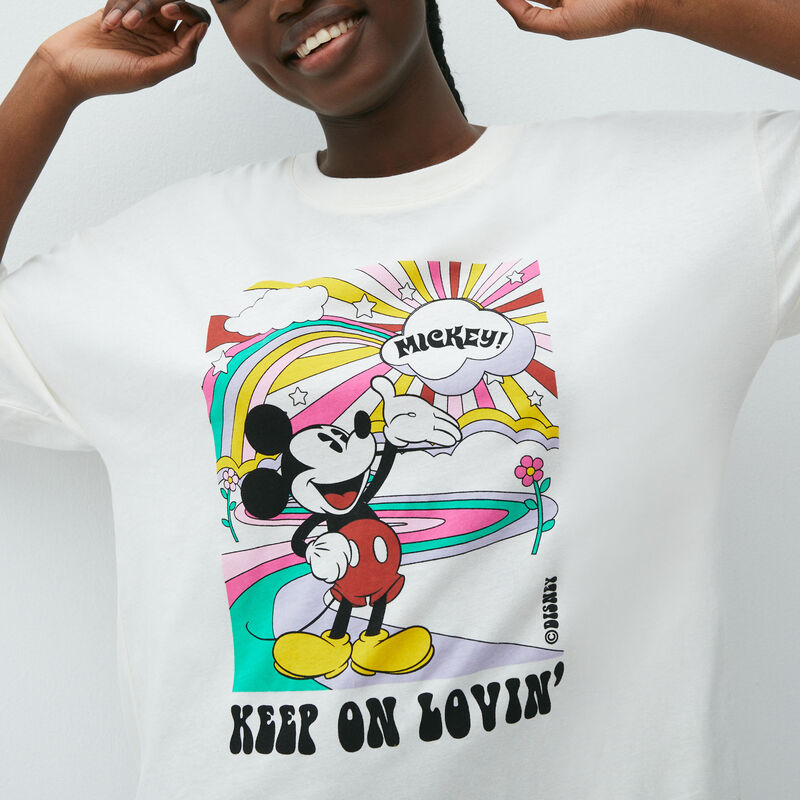 długi T-shirt z nadrukiem z Myszką Miki;