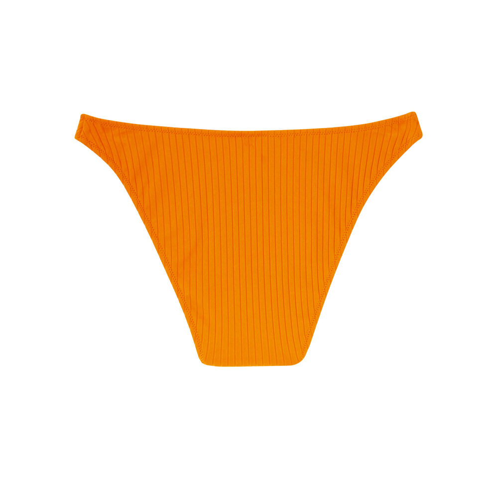 Hawaiian print bikini briefs - orange orange.