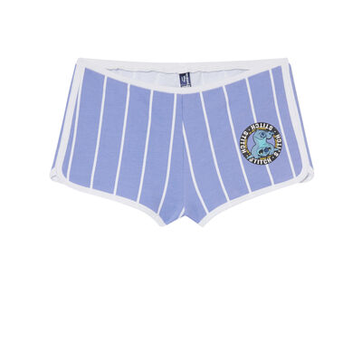 Stitch striped print shorts - blue;