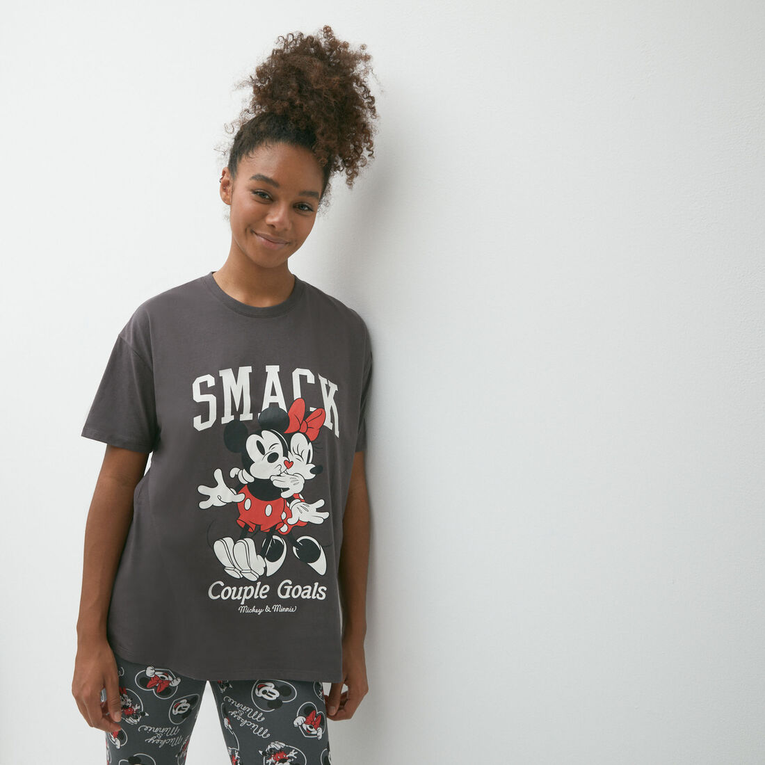 Mickey and Minnie print t-shirt;