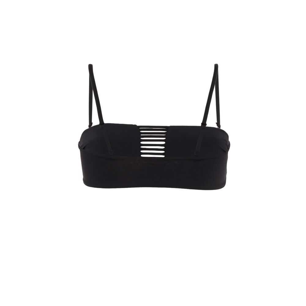 Bandeau bikini top - black black.