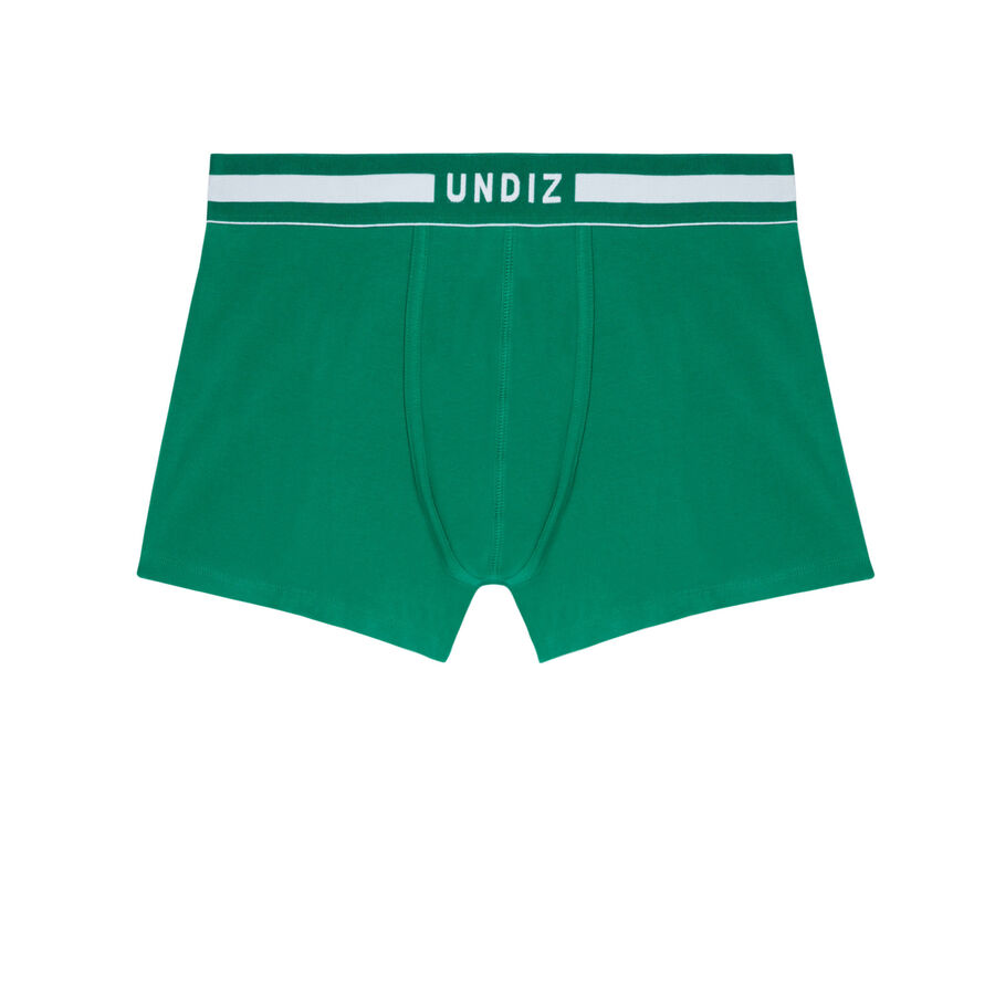 plain cotton boxers - green;