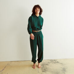 cotton jogging bottoms - forest green