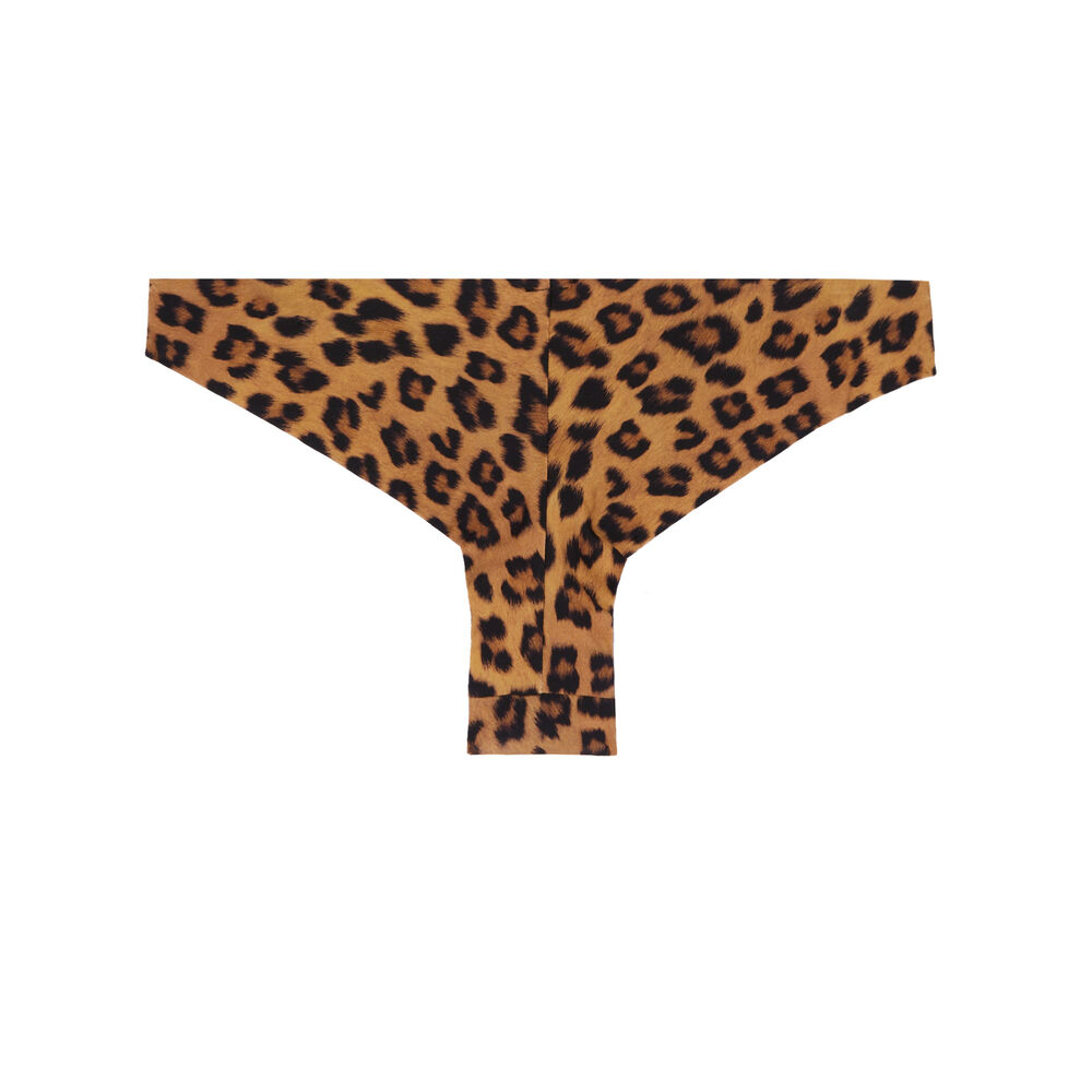 Leopard print bikini bottoms - brown brown.