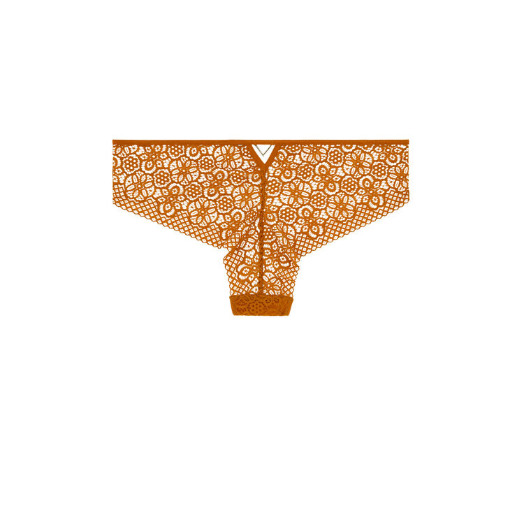 Shorty en dentelle détail bijou ethnobiz brique.