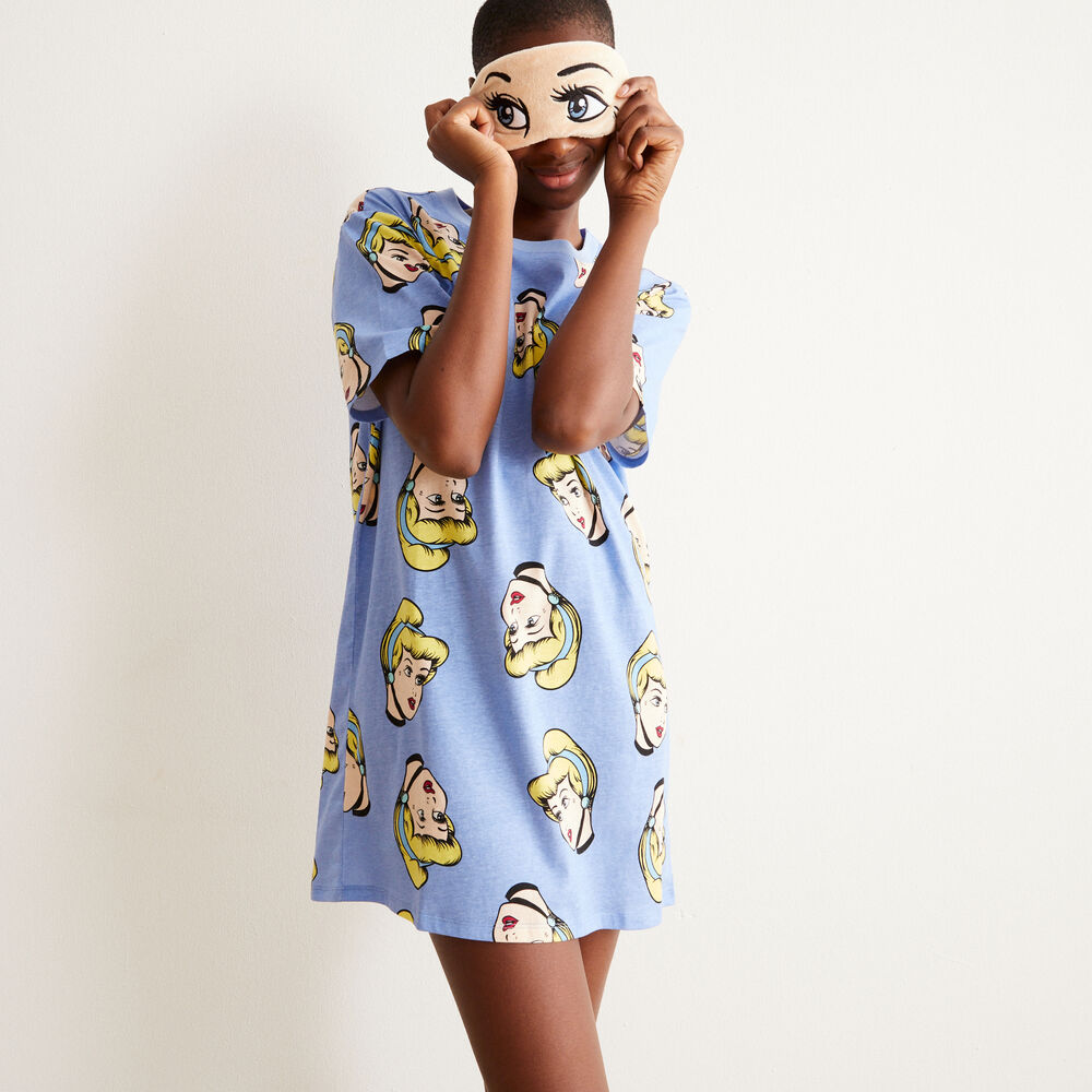 Cinderalla tunic and mask pyjama set - blue blue.