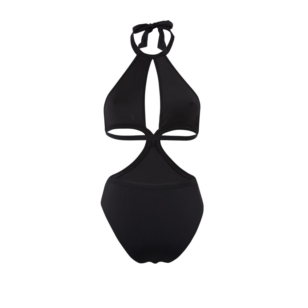 Cutaway one-piece swimsuit - black black.