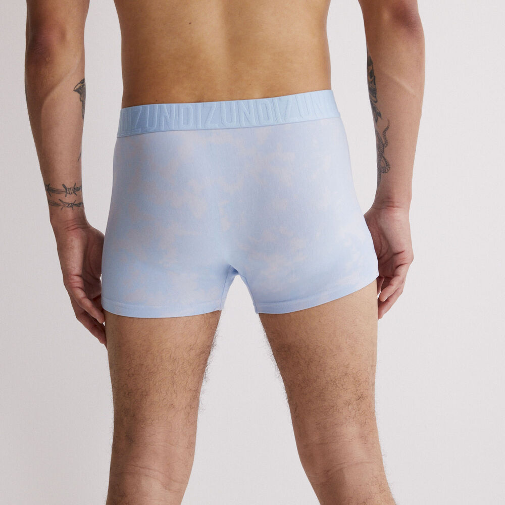 Plain cotton boxers - blue blue.