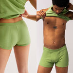 Plain jersey unisex shorts - green