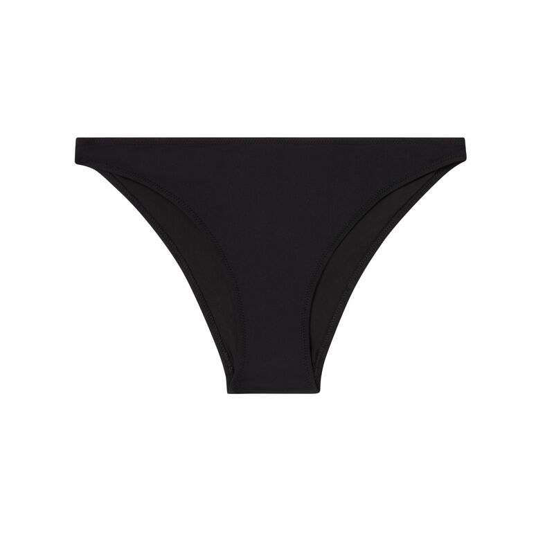 plain microfibre bikini bottoms - black;