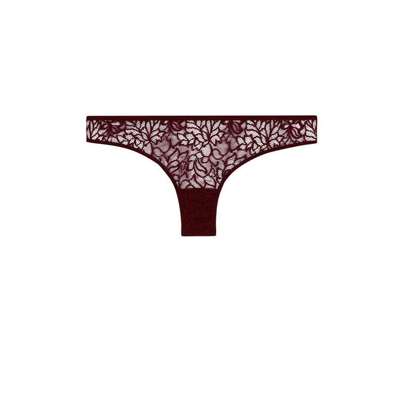 brazyliany tanga z koronki - bordowe brazyliany tanga z koronki - bordowe;