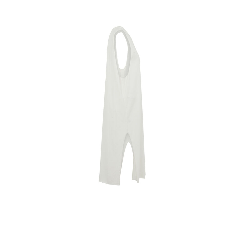 Plain sleeveless dress - white white.