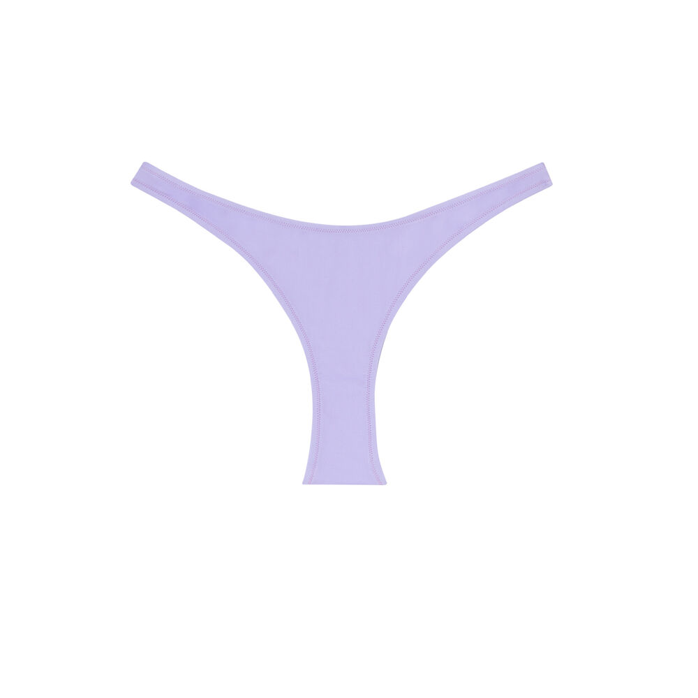 Plain high-cut bikini bottom - lilac purple.