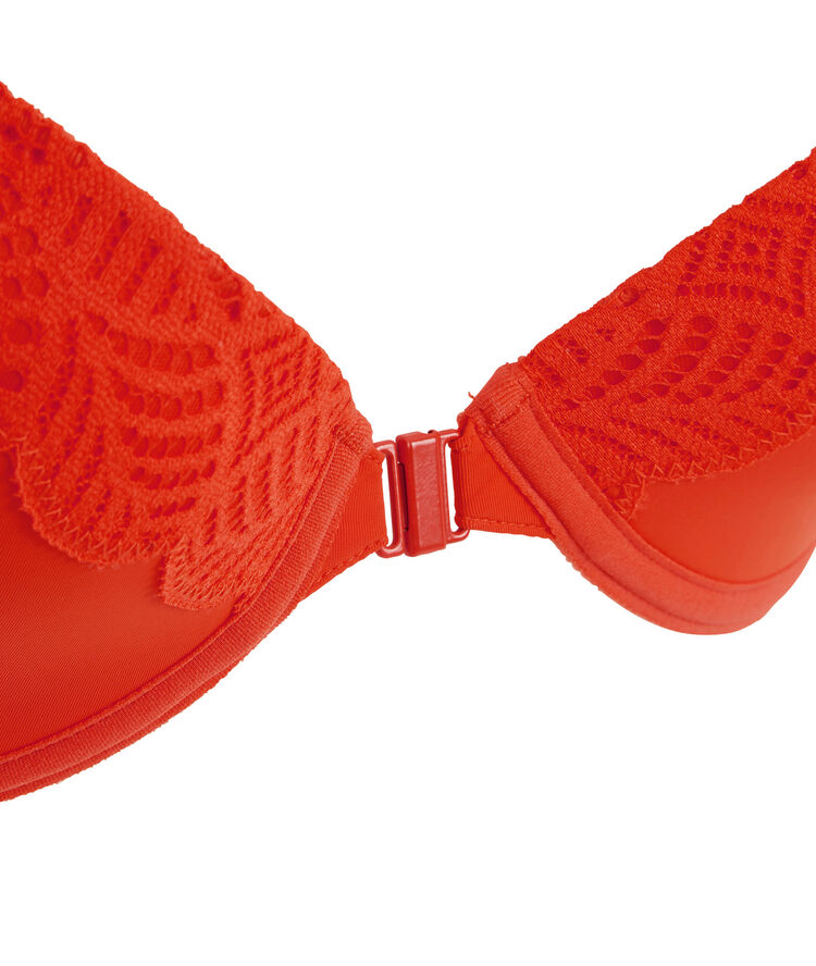Guapiz coral padded bra orange.