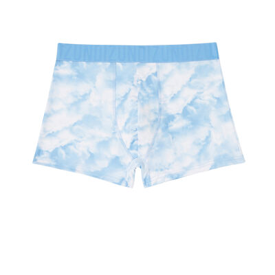 cloud print boxers - white;