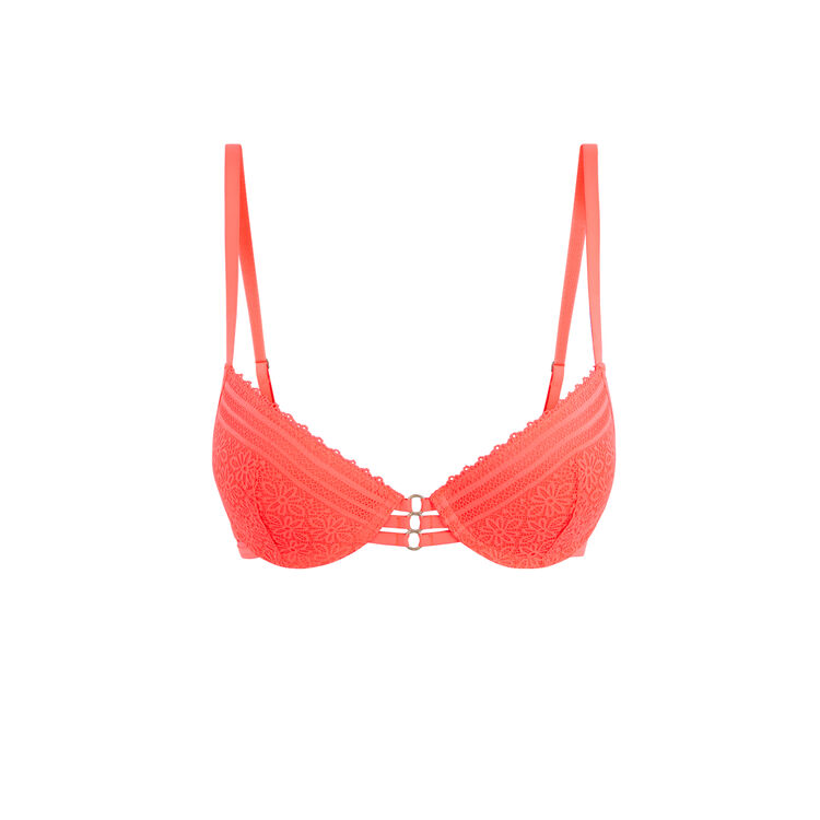 Triasiz lace push-up bra coral.