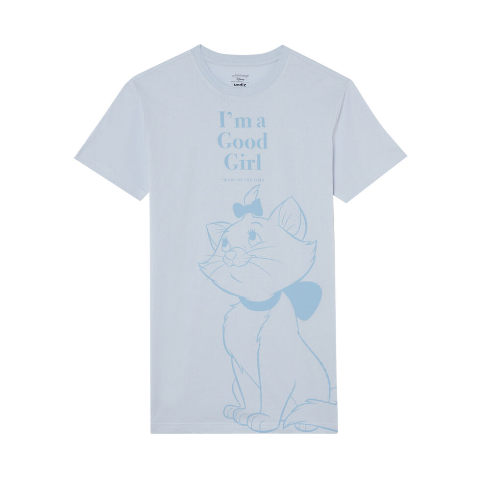 Marie des aristocats print tunic - light blue blue.