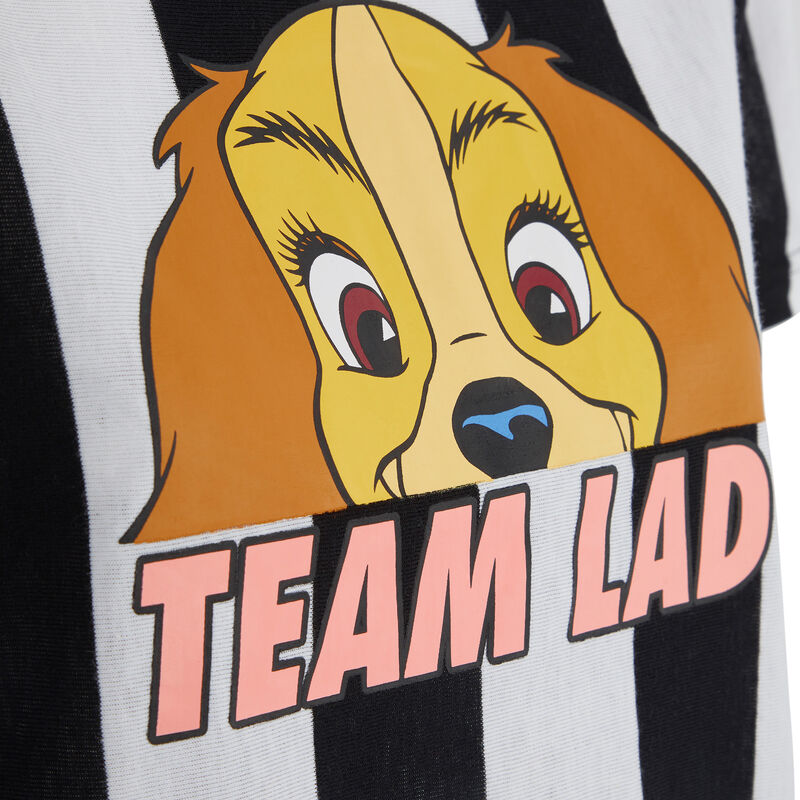 Топ в полоску с короткими рукавами teamladiz черный.