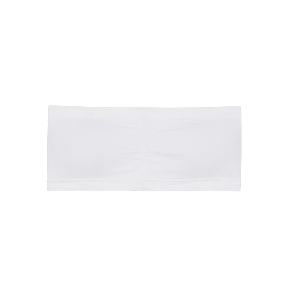 Biustonosz bandeau bez szwów — biały biały.