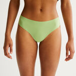 microfibre and lace briefs - green