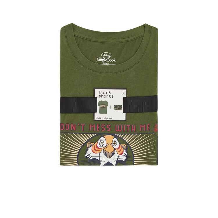 Khakifarbenes set bagueriz green.