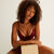 tulle push-up bra and straps - burgundy;