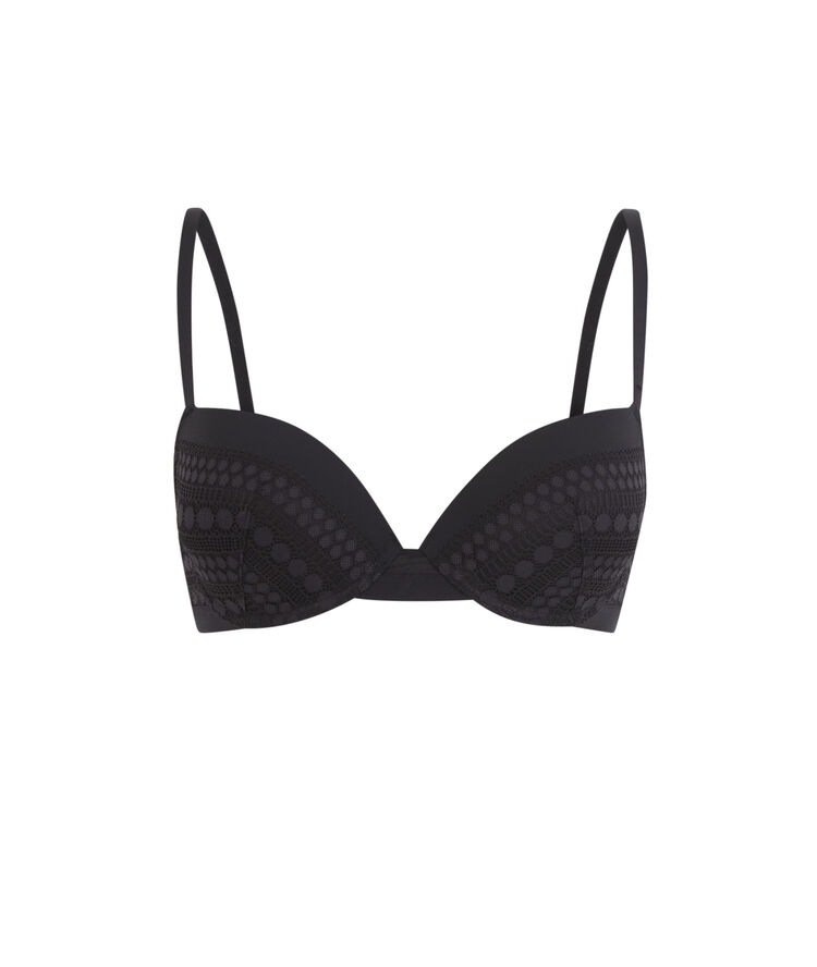 Czarny biustonosz push-up cupiniz black.