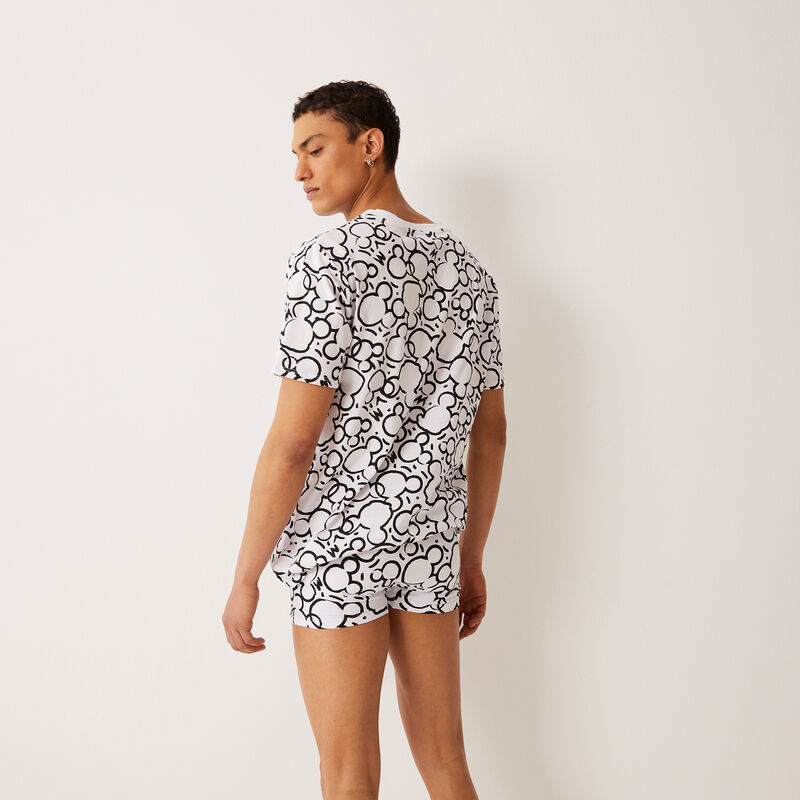 T-shirt with Mickey Mouse pattern - white T-shirt with Mickey Mouse pattern - white;
