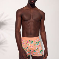 micro boxer shorts with Tahiti pattern;