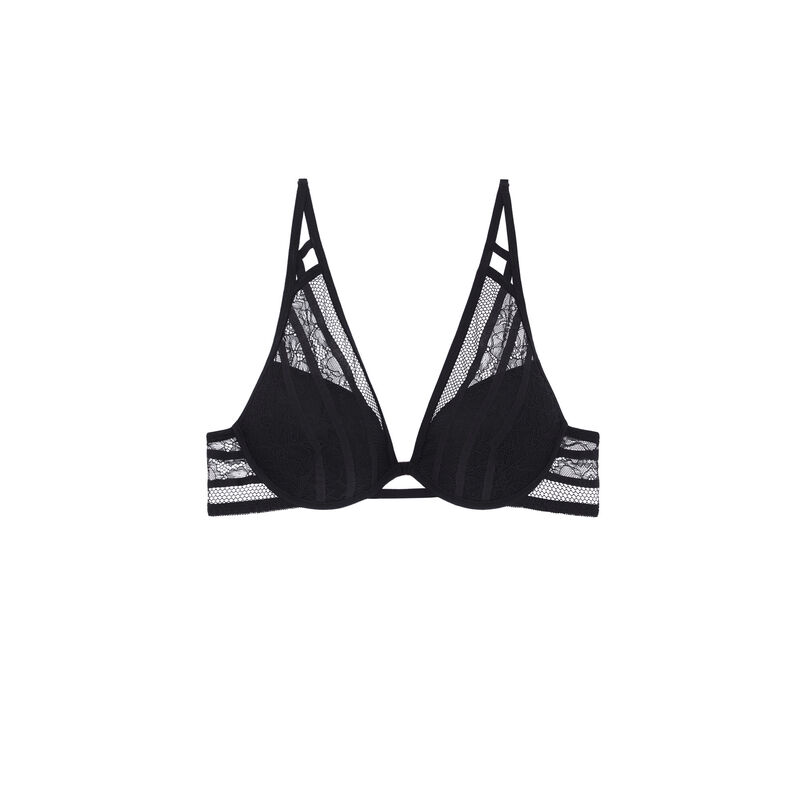 Push-up triangle bra - black Push-up triangle bra - black;