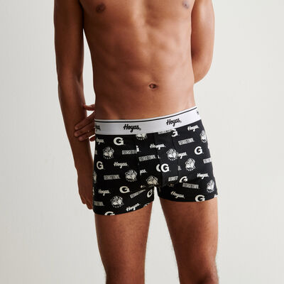 boxers with Georgetown pattern - black;