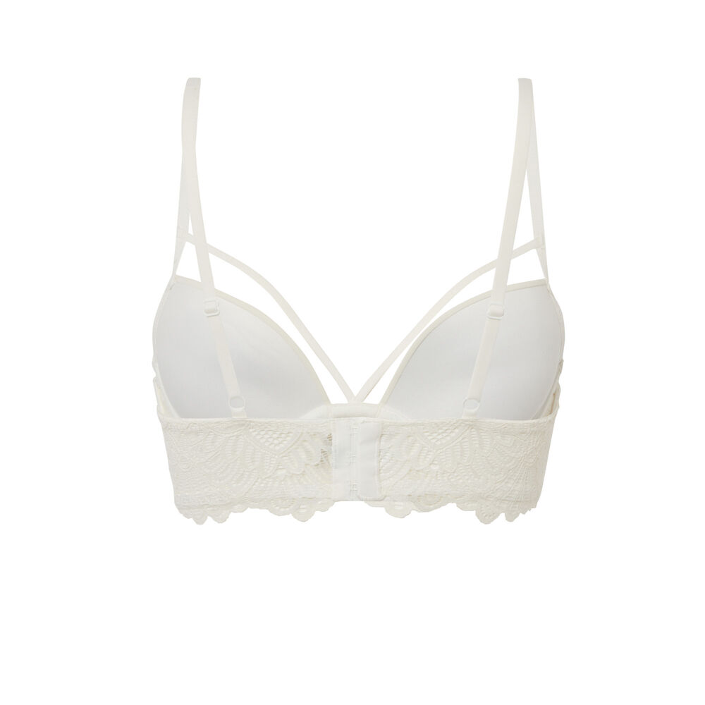 Crossover strap push-up bra - off-white off-white.