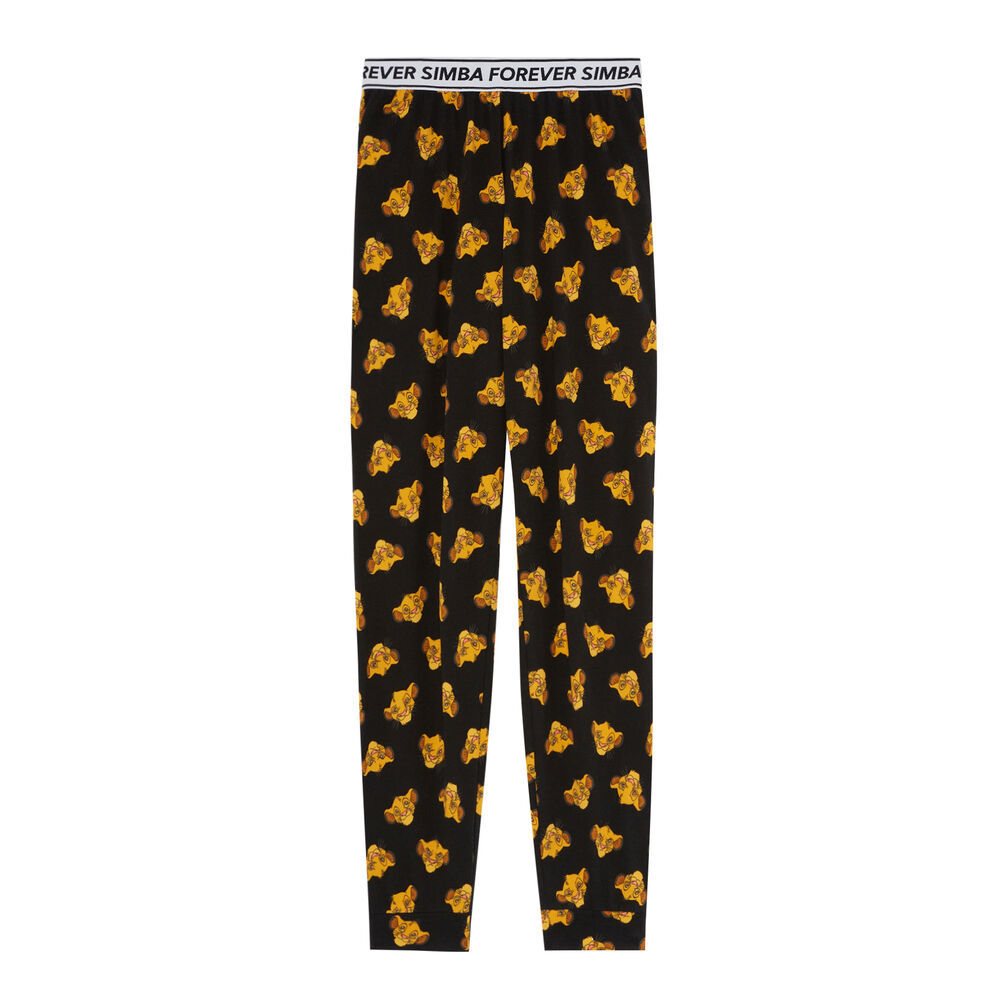 Trousers with simba print - black black.